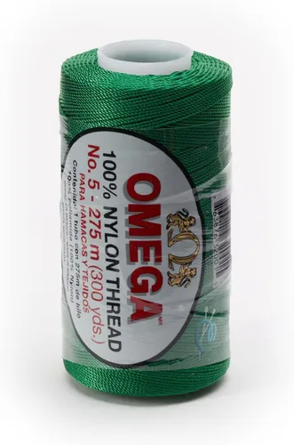 Miniatura 50 de Nylon NO.5 by Omega - Cuerda fuerte 100% nailon para ganchillo fino y manualidades - Color: 04 amarillo claro