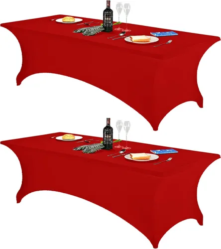 Miniatura 46 de FORLIFE - Funda de mesa de elastano, mantel ajustado de 4 pies para mesas rectangulares, funda elástica para patio, universal para bodas, banquetes