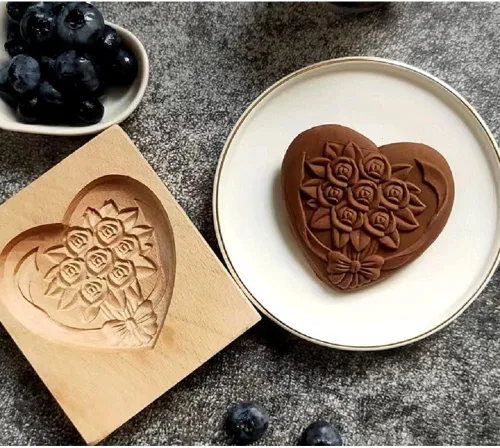 Miniatura 31 de Sello para galletas de búho 2 de madera - Molde tallado y prensa para pan de jengibre y galletas DIY (owl 2)