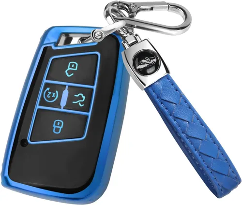 Miniatura 9 de MILD EAST - Funda para llavero Volkswagen con llavero, carcasa de llave de auto de TPU suave para Atlas Golf Alltrack Atlas Jetta Passat Arteon