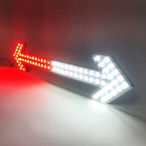Miniatura 12 de CFLMYYXGS12V-24V Luz de señal de flecha LED impermeable ámbar con carcasa transparente para vehículos de construcción, barredoras, carros de agua