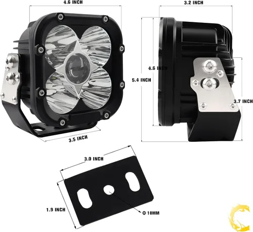 Miniatura 7 de Chelhead Luz LED ámbar DRL de 45 W, impermeable, 65 W, cada cápsula, compatible con camiones, Tacoma Bronco, tractor, Polaris Can Am X3 UTV