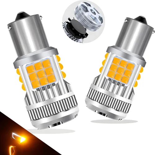 Bombillas LED 7507, BAU15S, PY21W, amarillo ámbar súper brillantes, 4000 lúmenes, para luces direccionales, con resistencia incorporada, sin error