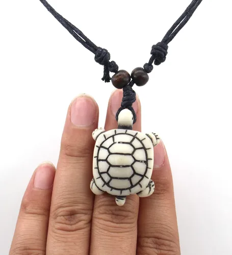 Miniatura 4 de Collar con colgante de tortuga marina hawaiana para mujeres y hombres, collar de surfista con cordón ajustable, Resina Resina Cuerda, no conocido