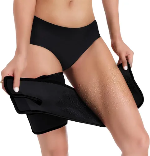 Recortadores de muslos para mujeres y hombres, de neopreno, soporte de muslo, manga de compresión para isquiotibiales, aumenta el calor y el sudor a