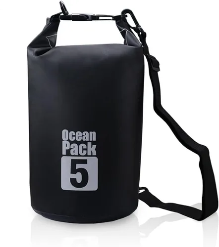 Miniatura 23 de Bolsa seca flotante impermeable Bear Outdoor, para canotaje, kayak, senderismo, snowboard, acampada, rafting, pesca y excursionismo Negro