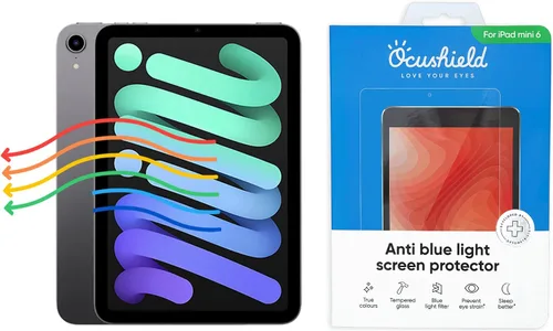 Miniatura 13 de Ocushield Protector de pantalla de vidrio templado antiluz azul para Apple iPad Mini 1/2/3 (7.9") - Filtro de luz azul para iPad - Anti reflejo
