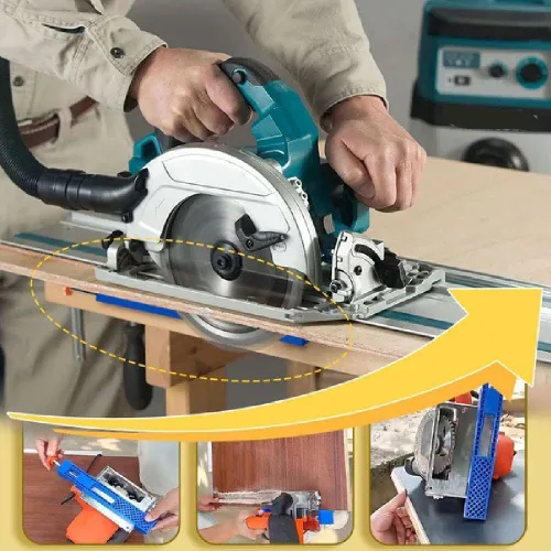 Miniatura 7 de Guía de base de corte ajustable para máquina, nueva abrazadera de posicionamiento de aserrado circular eléctrico y fresado, guía de corte de madera