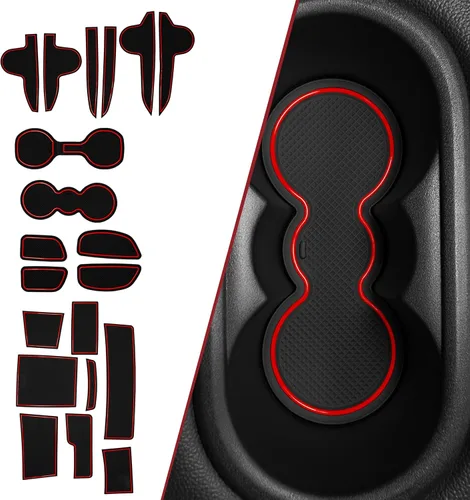 CupHolderHero se ajusta a accesorios Santa Fe 2019-2020, interior personalizado premium, antideslizante y antipolvo, insertos para portavasos,