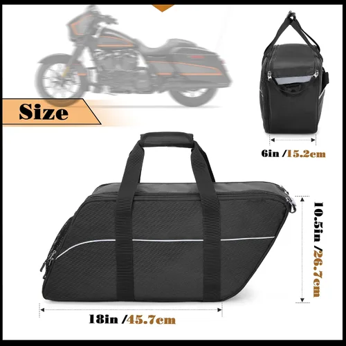 Miniatura 6 de HODRANT Forros para alforjas, organizador de alforja de viaje para motocicleta compatible con Harley Davidson 1993-2022 Touring Road Glide/Street