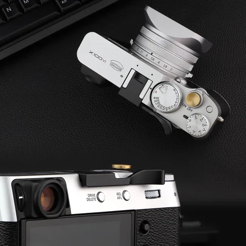 Miniatura 8 de Haoge THB-X2B - Agarre de mano de zapata caliente de metal con pulgar arriba para cámara Fujifilm x100vi Fuji X100V, color negro