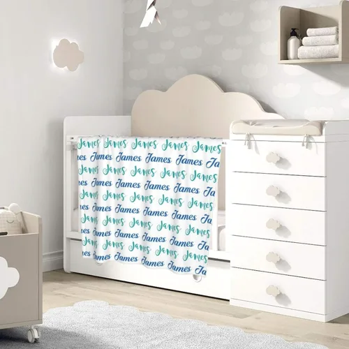 Miniatura 3 de Mantas de bebé personalizadas con nombre para niños, manta personalizada con nombre para bebés, recién nacidos y niños