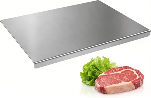 Miniatura 6 de Tabla de cortar, tablas de cortar de acero inoxidable 304 para cocina, tabla de cortar carne, tabla de cortar de metal para frutas, verduras, pan