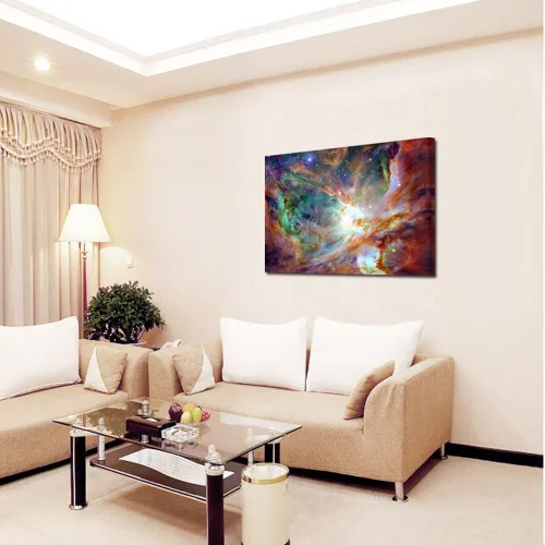 Miniatura 4 de KREATIVE ARTS Impresiones en lienzo para pared, diseño de nube cósmica, estrellas, nebulosa, cielo nocturno, por la NASA, decoración moderna