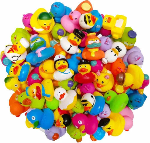 Arttyma Patos de Goma a Granel, Surtido de Patitos para Flotadores de Jeep Pato para Baño Juguetes de Baño Favores de Fiesta (Paquete de 30)