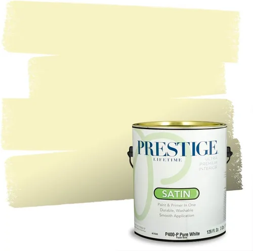 Miniatura 133 de PRESTIGE Pinturas Pintura Exterior e Imprimación En Uno, 1 Galón, Satinado, Pareja Comparable de Benjamin Moore* Amarillo* 320BM-PCM