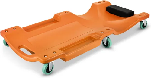 Miniatura 14 de DNA MOTORING Enredadera de perfil bajo de 40 pulgadas de plástico para taller de cochera con apoyacabezas acolchado, bandejas de herramientas y 6