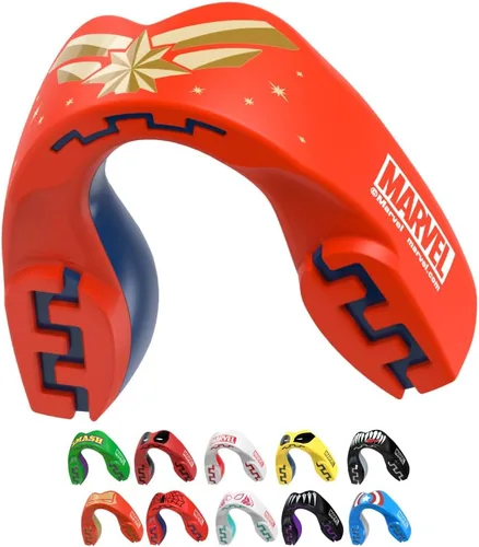Miniatura 17 de Marvel Sport Mouth Guard, Dual Layer Mouthguard for Adults & Youth with Case (Beast, Junior (up to 11 Years))