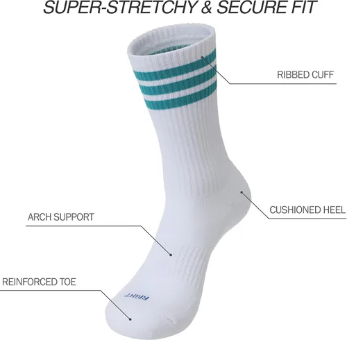 Miniatura 4 de PERFECT CORNER Calcetines de algodón con soporte de arco para entrenamiento atlético, gimnasio, para hombres y mujeres