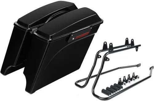 Miniatura 16 de Kit de soporte de conversión para alforjas extendidas de 4" TCMT, compatible con Harley Heritage Softail Fatboy FLSTF Breakout 1984-2017, negro