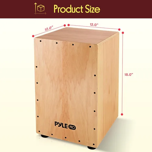 Miniatura 5 de Pyle Caja de percusión de madera de cajón, con cuerdas internas de guitarra, tamaño completo, 12.0 x 12.0 x 18.0 pulgadas (PCJD18)