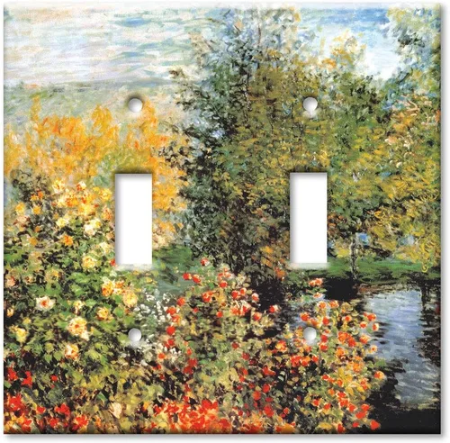 Miniatura 13 de Art Plates - Monet: Stiller Winkle - Placa decorativa de pared de metal con palanca de 1 banda - Cubierta de placa de interruptor de luz de una