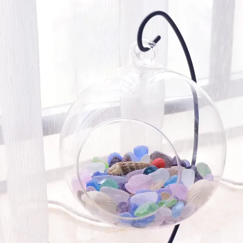 Miniatura 6 de KINGOU Piedras de cristal de mar de 15.5 onzas, piedras de caramelo esmeriladas, relleno de jarrón, piedras de vidrio de colores mixtos/cuentas