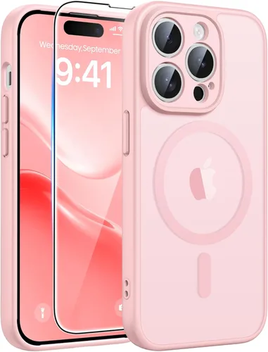 Miniatura 70 de FNTCASE Funda para iPhone 13 Pro: Fundas magnéticas translúcidas mate delgadas con protector de pantalla de vidrio templado