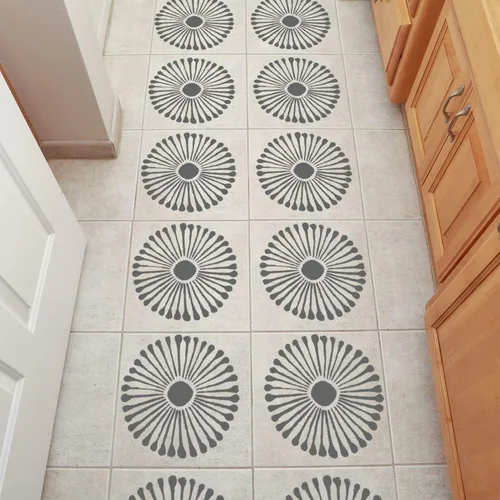 Miniatura 4 de 2 plantillas de azulejos reutilizables de 12 x 12 pulgadas, plantillas de concreto con patrones para patio y suelos