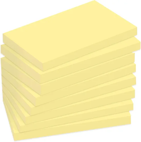 Miniatura 11 de Paquete de 8 notas adhesivas rayadas, bloc de notas grandes amarillas de 3 x 5 pulgadas, despegar limpiamente, superadherente a rayas, blocs