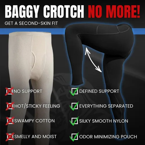 Miniatura 15 de Real Men ABCD Pouch - Pantalones de compresión para hombre, paquete de 1, 2 y 3, leggings para hombre, pantalones de yoga, medias, capa base