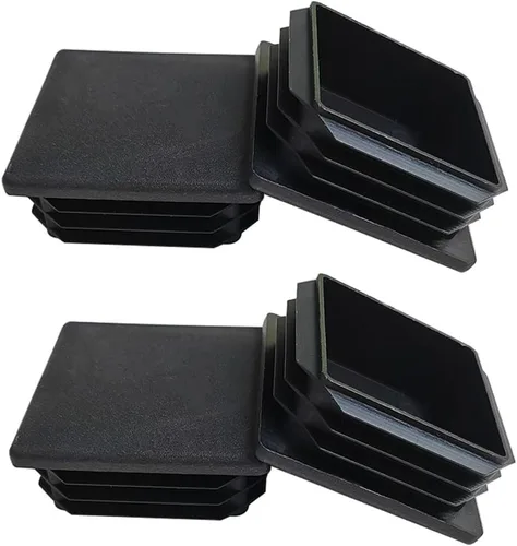 Miniatura 8 de Paquete de 4 tapones de extremo de tubo cuadrado de plástico de 1.5 pulgadas, tapón de tubería cuadrada de 1.5"x1.5", tapas de extremo de tubo