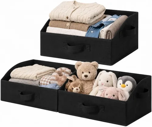 Miniatura 9 de GRANNY SAYS Contenedores de almacenamiento para armario, organizadores de ropa y contenedores de almacenamiento, cajas de almacenamiento Gris Oscuro