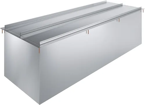 Miniatura 4 de AmGood Cubo de hielo desplegable de acero inoxidable de 18 pulgadas x 12 pulgadas con tapa deslizante