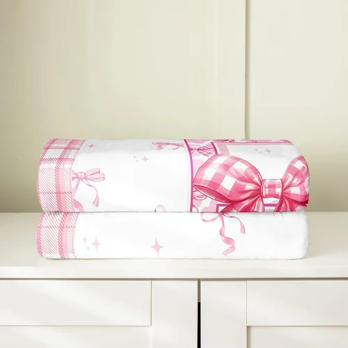 Miniatura 4 de Erosebridal Manta de franela con inicial de letra B, manta de forro polar con lazo rosa, 40 x 50 pulgadas, bonitos lazos del alfabeto, manta