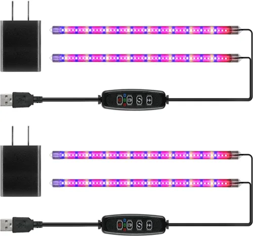 Miniatura 11 de iPower - Lámpara LED de crecimiento con espectro completo para plantas de interior, cuello de cisne ajustable, 2/3 modos de luz y 5/10 niveles rojo