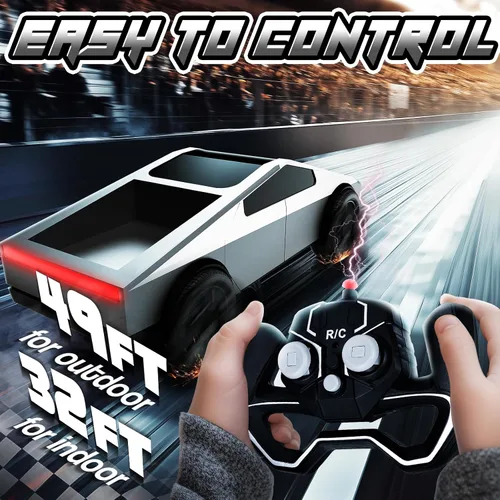 Miniatura 5 de Coche de control remoto, escala de autos RC 1:24, vehículo eléctrico todo terreno, luces LED, juguetes de automóvil, camiones monstruo, regalo