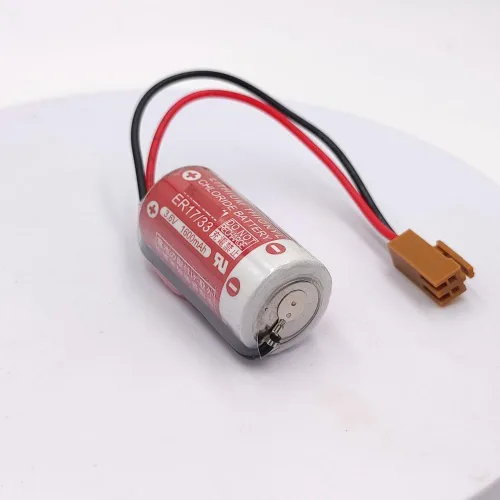 Miniatura 3 de 10 unids KUANMAI ER17/33 3.6V 1600mAh batería para ER17/33 PLC batería de control industrial con enchufe marrón