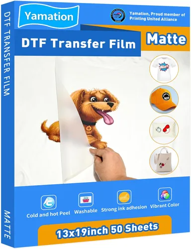 Miniatura 7 de Película de transferencia DTF: A3 50 hojas de papel de transferencia de PET de doble cara con acabado mate premium directamente a las camisetas
