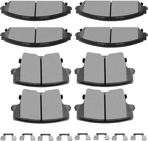 Miniatura 9 de SCITOO D1107 D1456 Juegos de pastillas de freno cerámicas delanteras y semimetálicas traseras compatibles con AUDI A3 09-13, AUDI A3 QUATTRO 09-10
