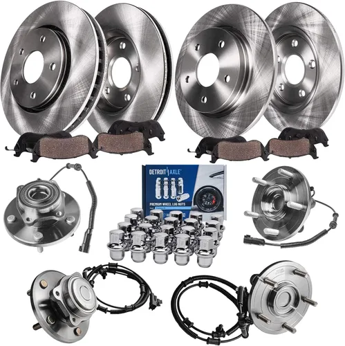 Miniatura 40 de Detroit Axle - Rotores de freno para Chrysler 200 2015 2016 2017, Rotores de freno de disco de reemplazo: 12.01" pulgadas delantero y 10.95