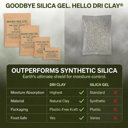 Miniatura 6 de Micro-Pak Dri Clay Kraft, paquetes de desecantes de absorción de humedad más alta, alternativa a paquetes de gel de sílice, arcilla de bentonita
