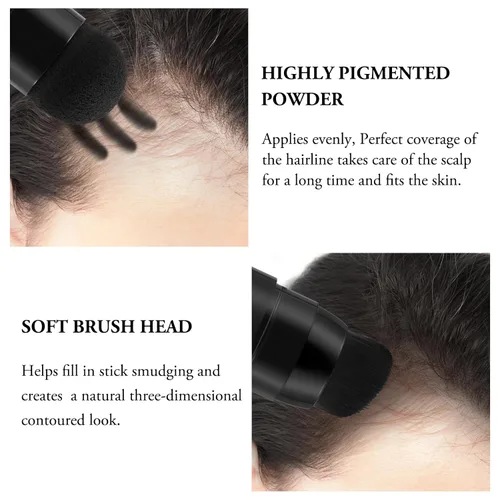 Miniatura 4 de Polvo para cubrir el cabello gris, doble cubierta de cabeza gris con esponja y cepillo, polvo de contorno impermeable para pérdida de cabello fino