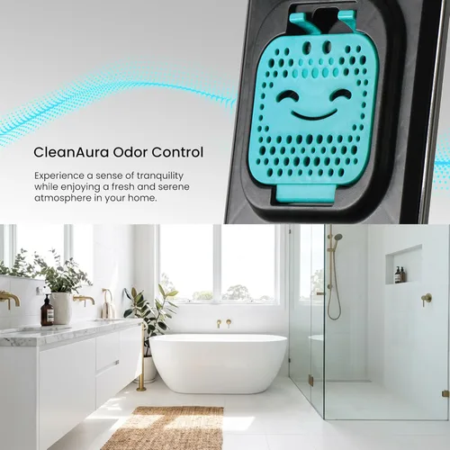 Miniatura 2 de Home Zone Living Bote de Basura Pequeño de 3 Galones con Tapa y Pedal de Paso, CleanAura, Control de Olores, Acero Inoxidable con Diseño Delgado