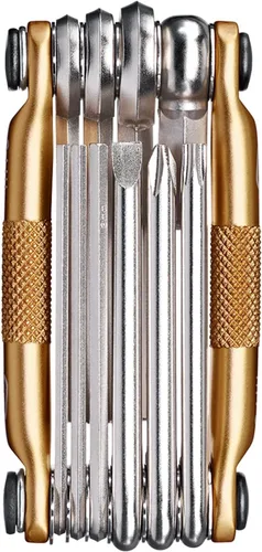 Crankbrothers Multi Tool M 10 Bike Tool - MTB Multi-Tool Gold - 10 herramientas de bicicleta (herramienta 10 en 1), ergonómicas y ligeras Dorado