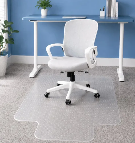 Miniatura 10 de Tapete grueso para silla de oficina para alfombra, 39 x 39 pulgadas, redonda de 1/8 pulgadas de grosor, alfombrilla para silla