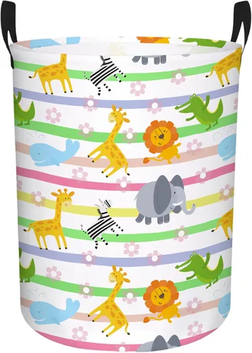Cesta para ropa sucia, de tela de lona, organizador de juguetes, plegable, para oficina, habitación, ropa, juguetes, regalo. | Contenedor de
