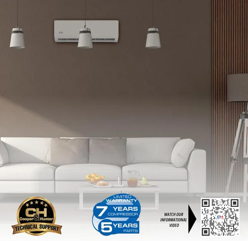 Miniatura 2 de Cooper & Hunter 36,000 BTU Tri 3 Zone 12K + 12K + 18K Montaje en pared Mini Split AC y bomba de calor - Kits inteligentes y kits de instalación