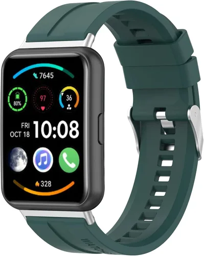 Miniatura 4 de Correa de muñeca compatible con Huawei Watch Fit 2 bandas, pulsera de silicona suave compatible con Huawei Watch Fit 2 correas de repuesto Paquete