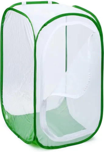 Hábitat de 48 pulgadas RESTCLOUD, jaula terrario de red para insectos plegable, para mariposa monarca de 28 x 28 x 48 pulgadas.